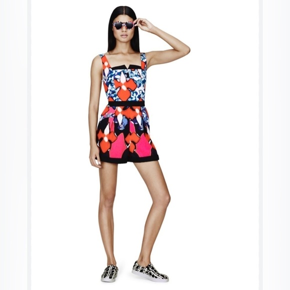 Peter Pilotto Plus Size Romper in Red Iris Print - Picture 1 of 14